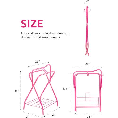 Tackmore Freestanding Saddle Rack Accommodates English Western Saddles Lightweight Foldable Space Saving Saddle Stand