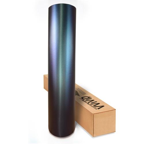 VVIVID® XPO Purple to Blue Chameleon Carbon Fiber 10ft x 5ft Vinyl Roll Wrap W/Air-Release Technology
