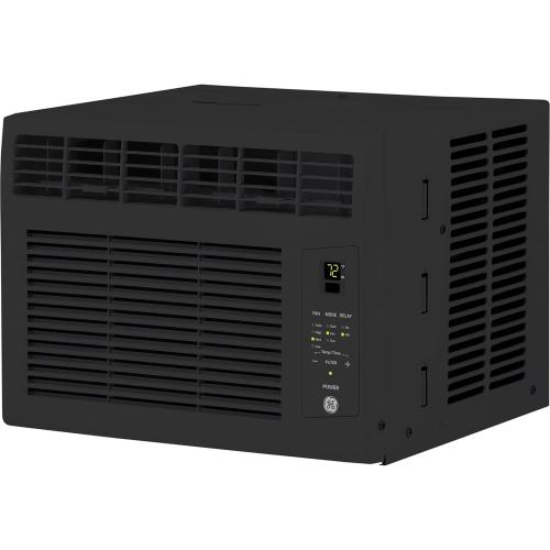 GE Electronic Window Air Conditioner 6000 BTU, Black, Efficient Cooling for Smaller Areas Like Bedrooms and Guest Rooms, 6K BTU Window AC Unit with Easy Install Kit