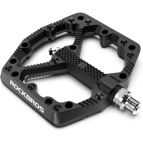 ROCKBROS Mountain Bike Pedals Flat MTB Pedals Nylon Fiber Bicycle Platform Pedals for Road Mountain BMX MTB Bikes