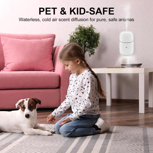 Plug in Waterless Diffuser, 500 Sq. Ft Coverage, Plug in Essential Oil Diffuser & Small Wall Diffuser with Low/High and Off Switch and Auto Night Light-A827