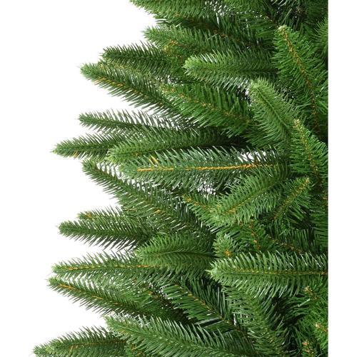 Fraser Hill Farm 9-Ft. Winter Falls Slim Christmas Tree with Metal Base and No Lights Included, Perfect Unlit Christmas Tree for Living Rooms, Dens, and Family Rooms