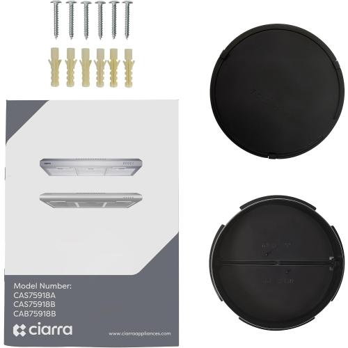 CIARRA Ductless Range Hood 30 inch Under Cabinet Hood Vent for Kitchen Ducted and Ductless Convertible CAS75918A