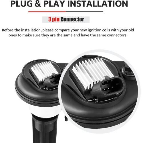 NPAUTO Ignition Coil Pack Set of 6 fit for 2002 2003 2004 2005 2006 Chevy Trailblazer Colorado GMC Canyon Envoy XL XUV Isuzu Ascender Oldsmobile Bravada 4.2 3.5 2.8, UF-303 C1395