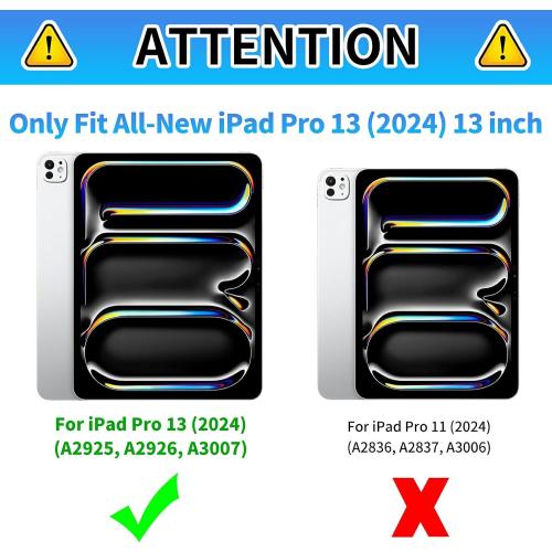 for iPad Pro 13 inch Case 2024 M4 with 360 Degree Rotating Stand Protective Smart Cover with Auto Wake Sleep Case for iPad Pro 13 inch 7th Generation 2024 - Purple Roses Flower in The Rain