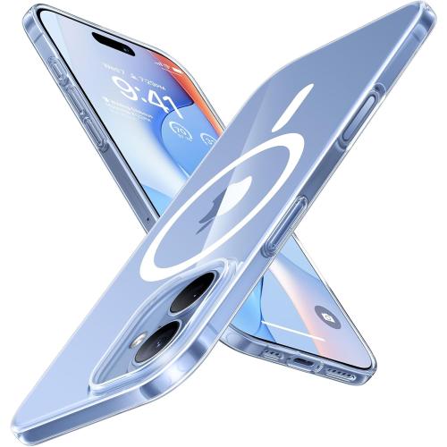 TORRAS Magnetic Slim Fit for iPhone 17 Case, Ultra-Thin Compatible with MagSafe, Stronger Magnetic   Thinner, Lightweight Matte Anti-Scratch Hard PC Cover Phone Case for iPhone 17, Clear