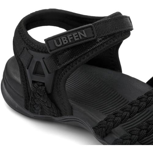 UBFEN Womens Hiking Comfort Sport Sandals Beach Vacation Camping Casual Sport Sandals with Adjustable Straps and Arch Support