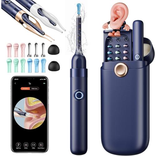 Ear Wax Removal, Ear Cleaner with Camera 1296P HD,Visual Ear Cleaner with 6 LED Lights and Flexible Tip,FSA HSA Eligible Items,Safe Ear Wax Removal Kit with Camera,Ear Cleaning Tool for Family Gifts
