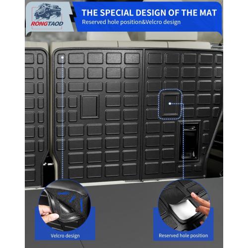Rongtaod Kick Mats Compatible with 2024 2025 2026 Toyota Grand Highlander 2nd Backrest Mats Back Seat Protector All Weather 8 Seats Highlander Accessories