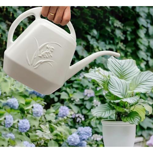Watering Can for Home Garden - White Color - 1/2 Gallon
