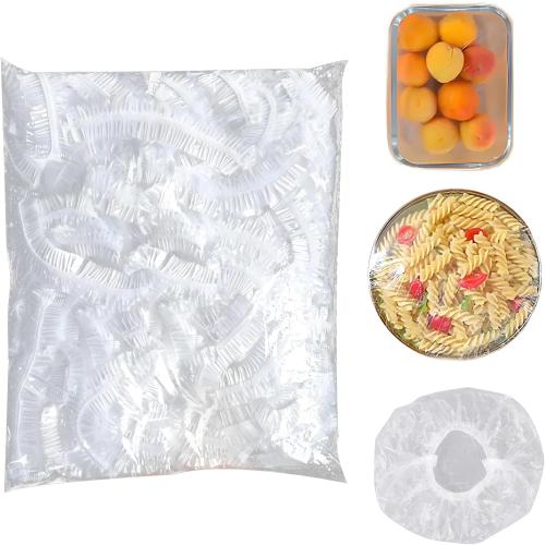 Bowl Covers Elastic - 100 Count - Reusable Plastic Bowl Covers - Covers 4-9 Inch Bowls/Plate, Flexible Food Cover, Multi-Purpose Kitchen Outdoor Must-Have