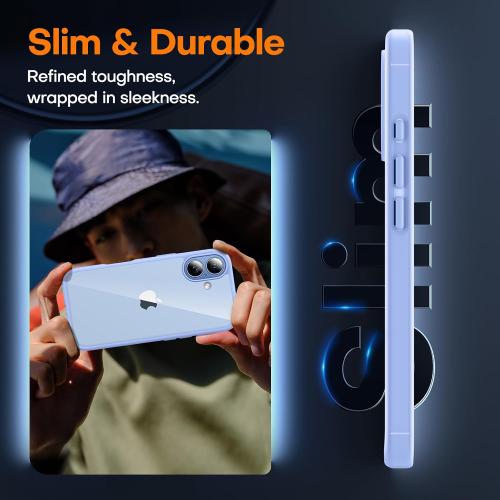 TAURI for iPhone 17 Case, Anti-Yellowing with Screen Protector, Military-Grade Protection Shockproof Slim Phone Case for iPhone 17, Star Blue
