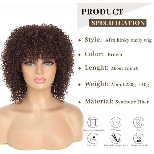 Kinky Curly Wigs with Bangs - Short & Afro Styles for Black Women