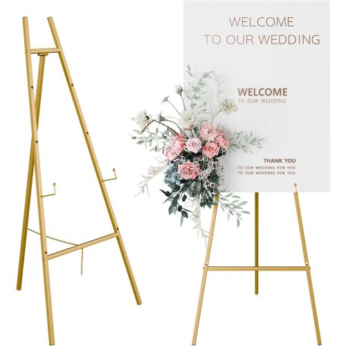 Gold Easel Stand for Sign, Wedding Sign