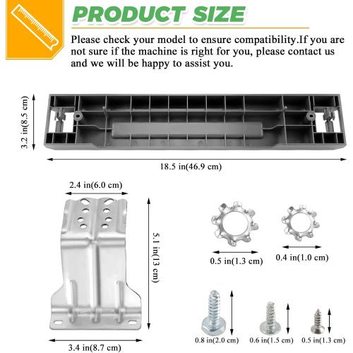 SKK-7A SKK-8K Stacking Kit Fit for Samsung Washer & Dryer 27 Inch Front Load Laundry by Techecook - 2026 UPGRADED Samsung laundry stacking kit Replaces for SKK-7A SK-5A SK-5AXAA SKK8K