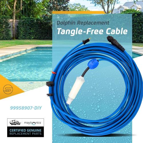Dolphin Genuine Replacement Part — Durable 60 FT Blue Cable with Swivel for Tangle-Free Operation — 99958907-DYI