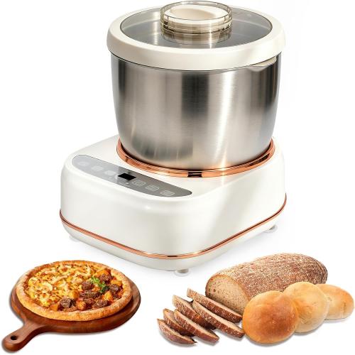 7.4QT Electric Dough Mixer with Ferment Function, Large Capacity Dough Maker Machine, 304 Stainless Steel Bowl,Face-Up Touch Panel, Timer Control, Commercial & Household Bread Mixer for Pizza