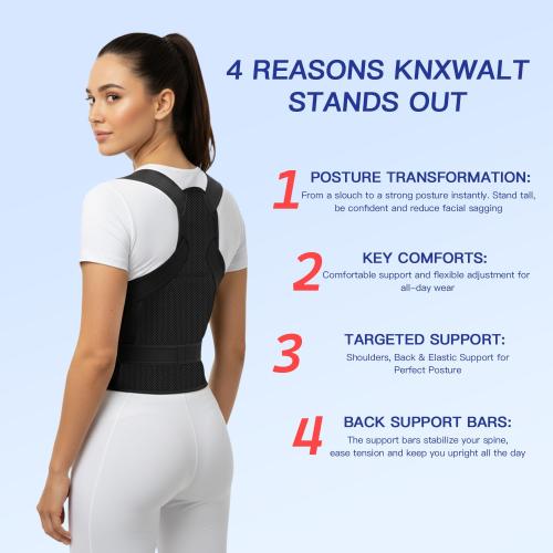 MEDIUM Posture Corrector for Women & Men, Back Brace Straightener with Adjustable Support, Relief for Neck/Shoulder/Back Pain, Scoliosis & Hunchback Correction, Breathable Mesh Design