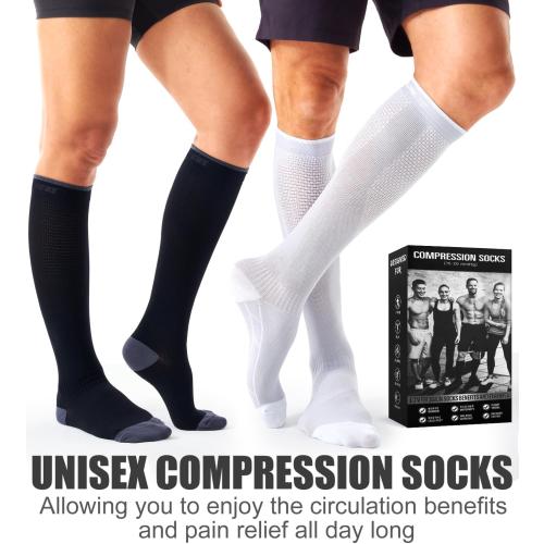 3 Pack Medical Compression Sock-Compression Sock For Women and Men Circulation -Best for Running,Nursing,Athletic Sports