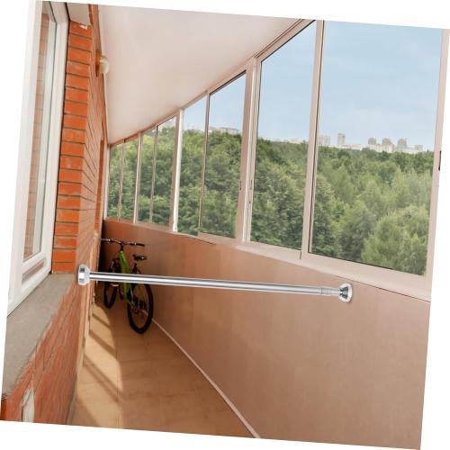Adjustable Spring Tension Rod for Bathroom Kitchen and Wardrobe No Drill Stainless Steel Hanging Non- for Easy Installation and Versatile Use