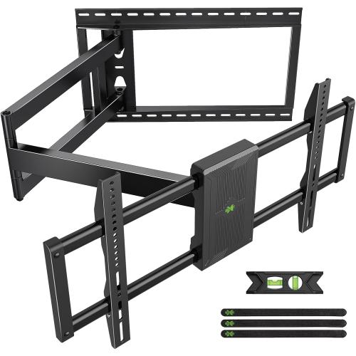 USX Mount Long Arm TV Wall Mount for Most 42-90 inch Television 40 Inch Extension Full Motion TV Mount，Wall Mount Bracket with 90°Swivel Up to 150lbs Fits 16” 18” 20” 24” Stud VESA 800x400mm