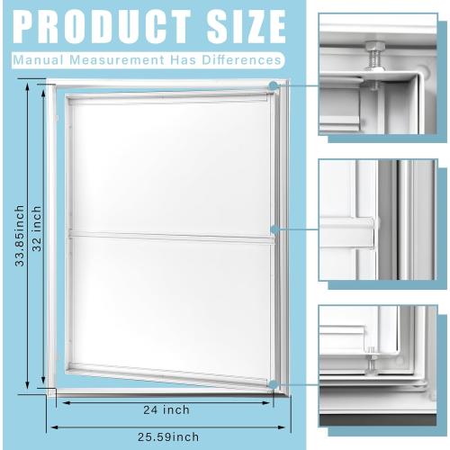 Leinuosen 32 x 24 Inch Attic Access Door Access Panel Crawl Space Door Aluminum Alloy Wall Hole Cover for Attic Crawl Space Wine Cellar