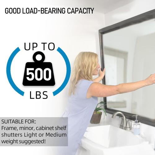 (41 inch) French Cleat Hanger Heavy Duty 500 Lbs Load, 2 Pairs Aluminum Z Clips French Cleats, Interlocking Wall Mount Bracket Hardware Kit for Mirrors, Picture, Shelf, Headboard, Art, Frames