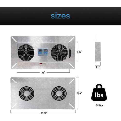 240 CFM Crawlspace Vent Fan, Crawlspace Fans (Natural color)