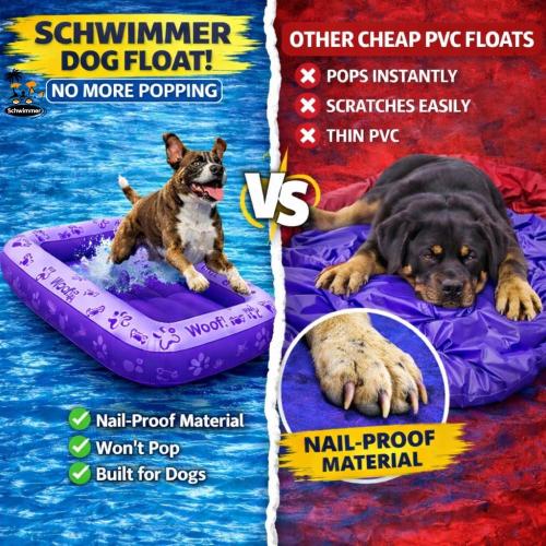 Schwimmer Dog Pool Float – Premium Pool Float for Large Dogs up to 220lbs – Durable & Inflatable Dog Raft for Pool, Lake & Beach – Comfortable & Safe Floating Mat for Summer Fun - Dog Floatie