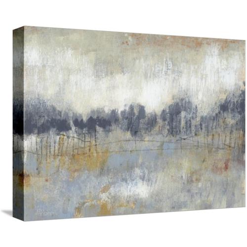 ART.COM Stretched Canvas Print Cool Grey Horizon II by Jennifer Goldberger, 16 x 12