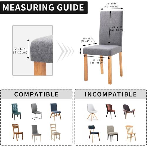 Easy-Going Stretch Dining Room Chair Slipcovers  Ivory | Wasbable Parsons Dining Chair Covers for Dining Room, Ceremony, Banquet