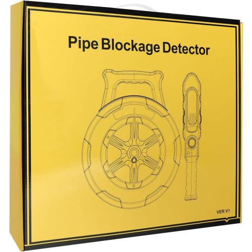 Red 100Ft Pipe Locator Underground Pipe Blockage Detector Locators Water Pipe Wall Scanner,Water Pipe Locator Pipeline Underground Diagnostic,Blocking Clogging Scanner for Concrete PVC Water Pipes 100ft