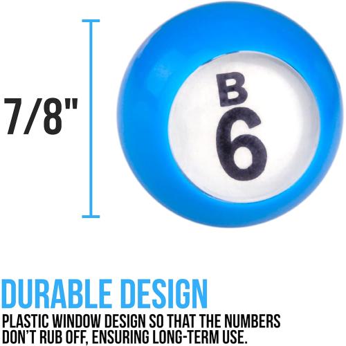 Regal Bingo Professional Bingo Game Set with 11 Wheel Cage, 75 Bingo Balls, Master Board, 18 Bingo Cards & 25 Jumbo Reusable Cards, and Colorful Chips - Bingo Games for Adults Large Group - Gold