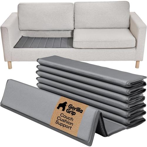 GORILLA GRIP Heavy Duty Couch Cushion Support Board to Fix Sagging Sofas, 21.5 x 78 Oversized Sofa, Slip Resistant Thick Boards Add Strong Seat Supports, Replacement Stuffing Firmer Couches, Grey