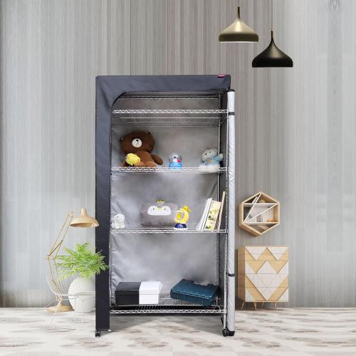 Size 36x24x72 Color Black Waterproof Dustproof Shelving Cover for Wire Shelf, 36 W x 24 D x 72 H – Heavy Duty Oxford Fabric with Clear Front & Two-Way Zipper for Pantry, Basement, Utility Room (Black, Cover Only)