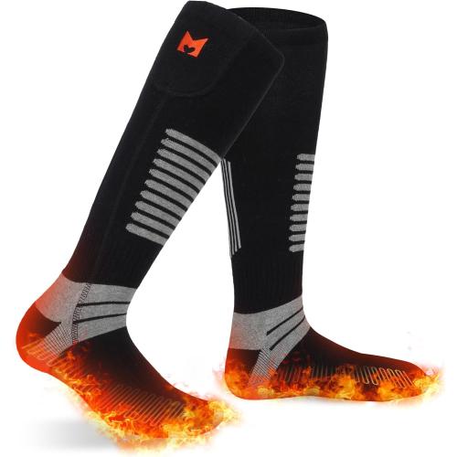 Heated Socks, 5V 6000mAh Rechargeable Heated Socks for Men Women, Electric Heated Socks with 4 Heating Levels for Outdoors Working Skating Skiing Hunting Hiking Cycling