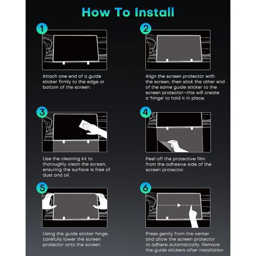 OMOTON Screen Protector for Ford Explorer 2020-2024, (XLT/ST-Line/Limited/Timberline/ST/Platinum/King Ranch) 10.1 Inch Touchscreen Accessories 9H Hardness Tempered Glass, Anti-Scratch, HD Clear