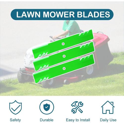 54 Deck Mower Blades (M143520, M145516, M152726) Fits John Dee re Z375R Z525E Z535M Z540M EZTRAK Z425 Z435 Z445 GX255 GX335 GX345 GX355 1023 1025R 1026R (3 Pack)