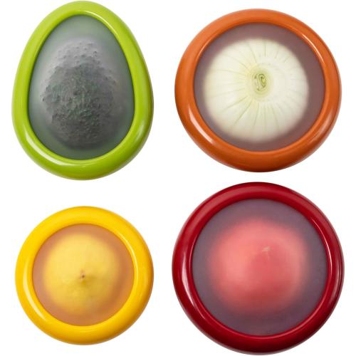 Joie Food Saver Set, Avocado, Tomato, Onion, and Lemon Stretch Pods, Silicone, One Size, 4 Count