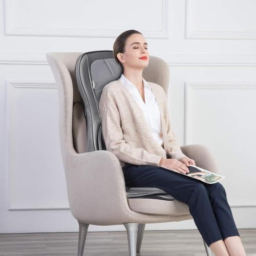 COMFIER Massager Chair with Heat, Shiatsu Neck Back Massager Portable with Compress & Rolling,Massage Chair Pad for Full Back,for Dad Mom Women Men