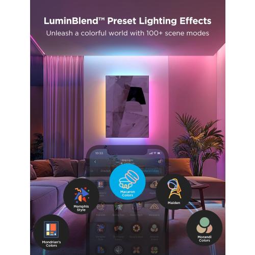 Govee RGBWWIC Strip Light 2 Pro with Matter, 16.4ft Smart LED Strip Lights Work with Alexa and Google Assistant, DIY Color Changing Light Strip, LED Lights for Bedroom, Cabinet, Party, Home Decor