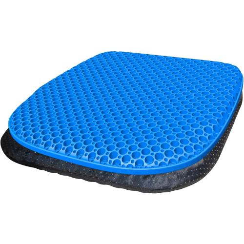 Large Gel Seat Cushion for Long Sitting With Non-Slip Cover,Soft & Breathable,Chair Cushion,Car seat Cushion,Office seat Cushion,Seat Cushion for Desk Chair,Wheelchair Cushion (Blue, Large Size)