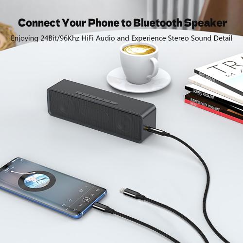 Aux Audio Cable for iPhone, 2 in 1 USB C to 3.5mm Aux Audio Lightning to 3.5mm Audio Cable Fit with iPhone 16 15 Plus/14/13/12/11/XR, Galaxy S24/S23/S22, Pixel 8/7/6/5, iPad to Car Stereo Speaker 4FT