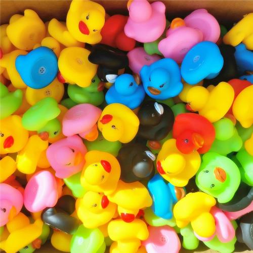 31 Pcs Multicolored Mini Multicolor Rubber Ducks Baby Bath Ducky Bathtub Pool Squeaky Little Duck Toys for Shower/Party Decoration Supplies/Birthday (1.5x 1.4 x 1.2)
