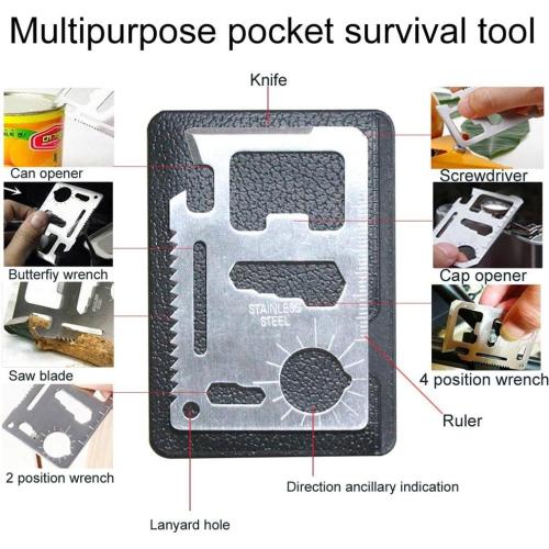 Outdoor Survival Kit 7 in 1,Mini Emergency Survival Gear Small Camping Equipment Pocket Tool Gadgets Stocking Stuffers Ideal for Boys Kids Hiking