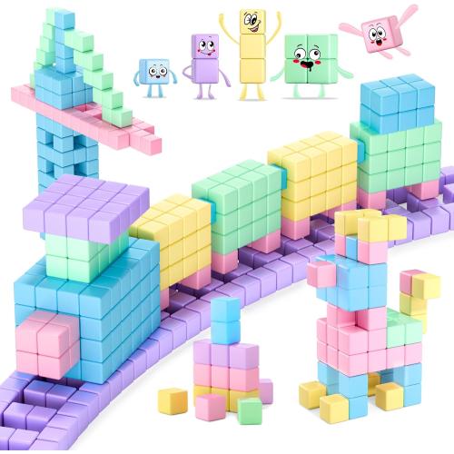 45PCS Magnetic Blocks Toddler Toys, Magnetic Building Blocks Magnet Toys for Kids Ages 1-3 3-5 4-8, Sensory Montessori Magnet Cubes Classroom Must Haves for Boys Girls Age 2-4