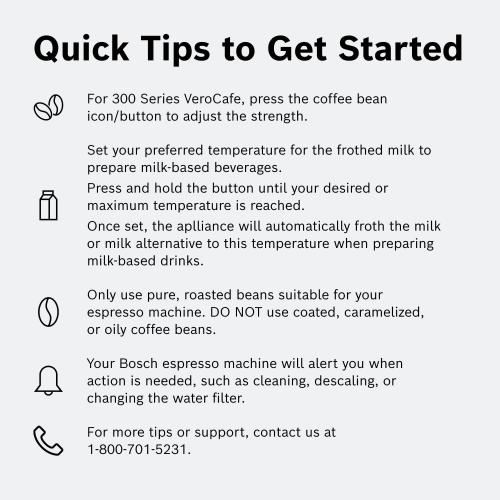 Bosch TIU20508 300 Series Fully Automatic Espresso Machine with Milk Express (in-cup frother), LCD   Touch Control Panel, Cup Warmer, OneTouch Milk-based Beverages and 5 Beverage Options, Dark Silver‼️Light dirt‼️