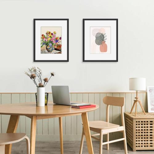 Picrit 16x20 Picture Frame 3 Pack, Black Poster Frame, Display Poster 11 x 14 with Mat or 16 x 20 without Mat for Horizontal or Vertical Wall Mounting