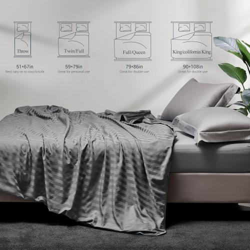 Elegear Revolutionary Cooling Blanket Twin, Absorbs Heat to Keep Body Cool for Night Sweats, Double Sided Arc-Chill3.0 Cooling Fiber Q-Max>0.5, Lightweight Summer Cold Blankets for Sleeping, 59“ x 79”