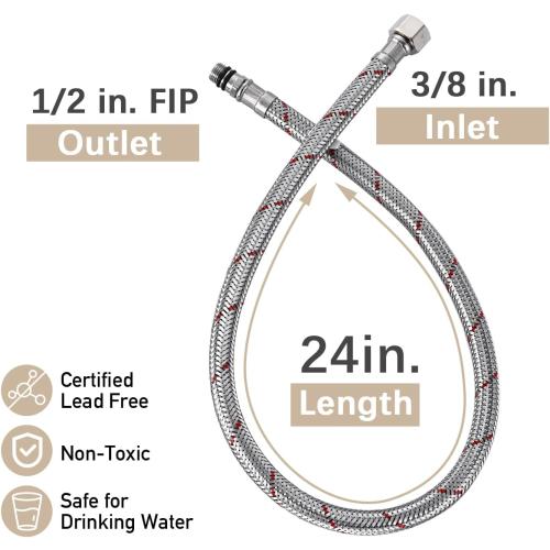 LED Bathroom Sink Faucet, Brushed Gold Waterfall Single Hole Handle Vanity Faucets for Sinks 1 Hole with Metal Pop Up Drain and 2 Water Supply Lines, Open Glass Spout